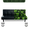 thumbnail image 3 of Xoenoiee Green Shamrock Pattern Futon Slipcovers Stretch Armless Sofa Slipcover Furniture Protector St. Patrick's Day Decor Soft Futon Armless Sofa Cover Folding Couch Cover with Elastic Bottom, 3 of 7