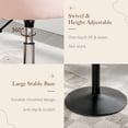 thumbnail image 5 of Dycanpo 360° Swivel Vanity Stool, Adjustable Height, Faux Leather Pink, 5 of 8
