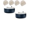 Intex PureSpa 75" Hot Tub (2 Pack) w/ Slip Resistant Removable Seat (4 Pack)