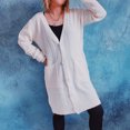 thumbnail image 4 of Lilgiuy Women Casual V-Neck Long Sleeve Autumn Sweater Cardigan Blouse Tops White，6 Fashion for 2022 Spring Winter, 4 of 5
