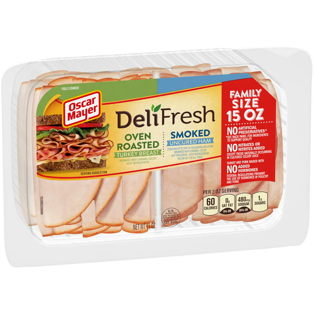 Oscar Mayer Deli Fresh Oven Roasted Turkey Breast Smoked Ham Lunch Meat Variety Pack 15 Oz Package Walmart Com Walmart Com,Steam Carrots Time