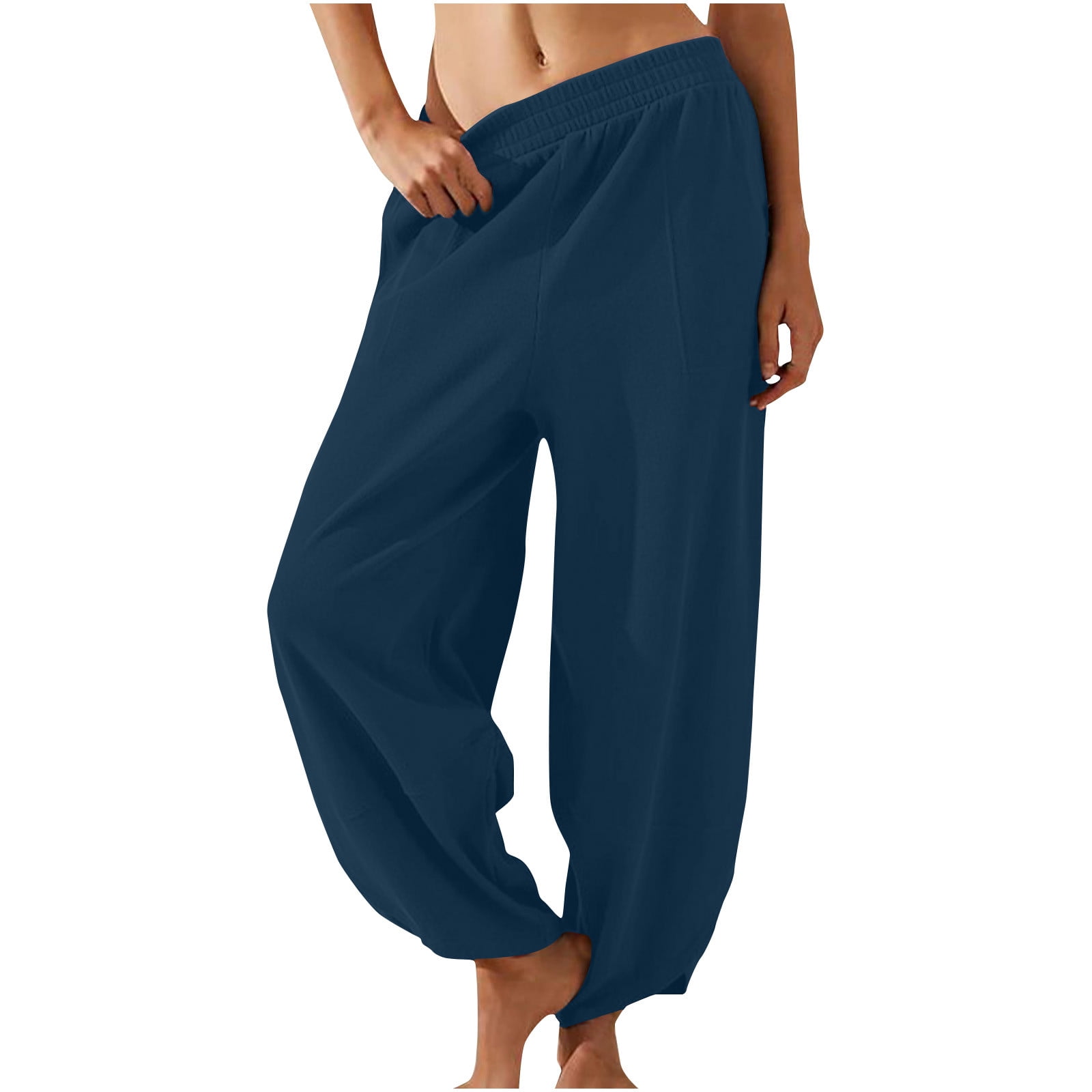 BADHUB Pantalon de Jogging Grand pour Femmes Taille Élastique