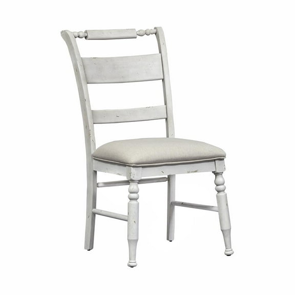 Liberty Furniture Industies, INC Whitney Slat Back Side Chair (RTA) in Antique Linen w/ Weathered Gray