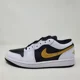 thumbnail image 5 of N I-K-E A i r-Jor-dan 1 Low White Black Metallic Gold 553558-172 Men's Size 9, 5 of 6