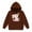 Brown, variant on Toddler Girls Hoodies Sweatshirts Cute Bunny Print Pullover Kids Casual Outerwear Warm Jacket Fall Winter Clothing Grey Size 2-3T