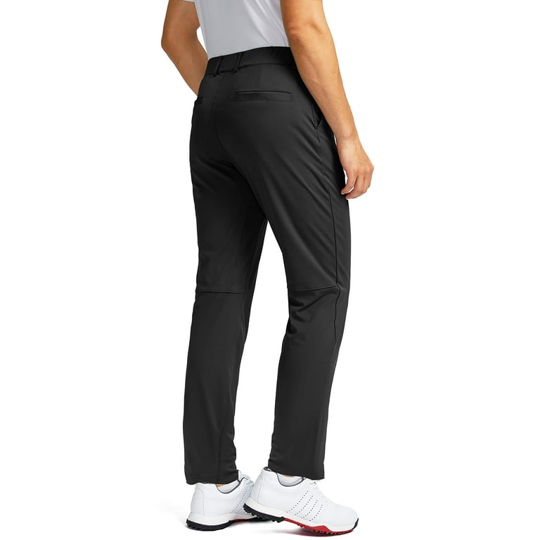 Soothfeel Men's Golf Joggers Pants with 5 Pockets Slim Fit Stretch  Sweatpants Running Travel Dress Work Pants for Men 01-black Large