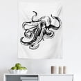 thumbnail image 1 of Octopus Tapestry, Marine Wildlife Sketch Illustration of Octopus with Large Tentacles Nautical Art, Fabric Wall Hanging Decor for Bedroom Living Room Dorm, 5 Sizes, Black White, by Ambesonne, 1 of 1