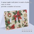thumbnail image 3 of Yayeee Toggle Light Switch Wall Plate 2-Gang 4.56"x4.48" Decorative Outlet Cover, Christmas Poinsettia, 3 of 7
