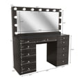 thumbnail image 6 of Boahaus Orla Black Vanity Desk with 11 Drawers and Crystal Knobs, 6 of 7