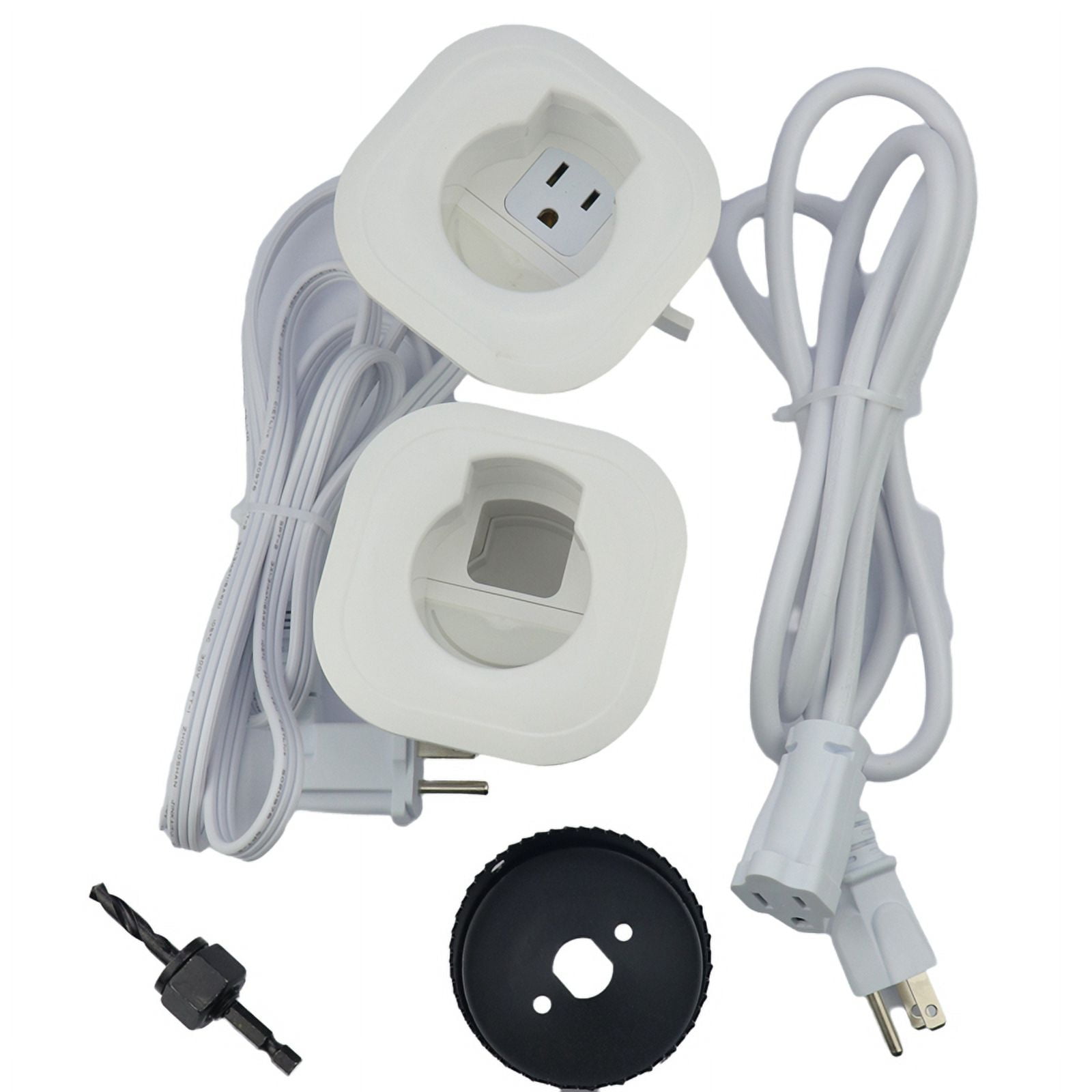 In-Wall Cable Management Kit for Hide TV Wires When Mounting TV with Hole Saw Drill Attachment for Easy Install US Plug By PULMCheerger