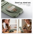 thumbnail image 5 of Suritch for Google Pixel 9a Phone Case with 360° Rotatable Hand Strap Grip Holder, Invisible Kickstand and Slide Camera Cover, Rugged Shockproof Protective Cover, Green, 5 of 10