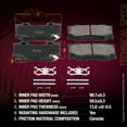 thumbnail image 2 of Metrix Premium Chassis Parts - Rear Ceramic Disc Brake Pad Set D1347 Fits Infiniti FX50, G37, M37, M56, Q50, Q60, Q70, Q70L, QX70, Nissan 370Z, Made in Europe, 2 of 9