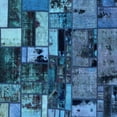 thumbnail image 1 of Ahgly Company Indoor Square Patchwork Light Blue Transitional Area Rugs, 7' Square, 1 of 4