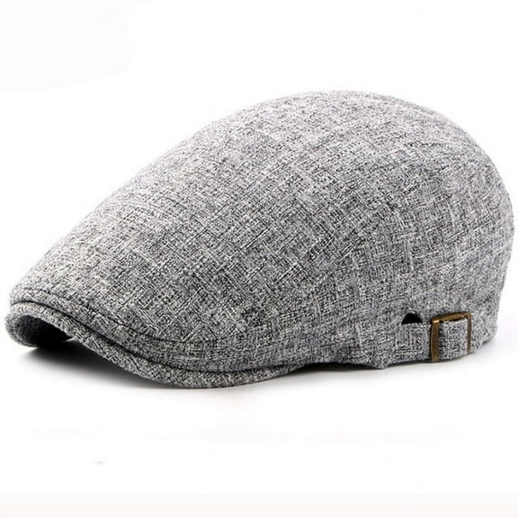 SikaFu Beret Cap Men Women Beret Spring Summer Cap Hat Unisex Adjustable Newsboy Ivy Flat Cap Male Female Cotton Linen Beret Hat