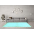 thumbnail image 3 of Ahgly Company Indoor Square Solid Light Blue Modern Area Rugs, 4' Square, 3 of 4