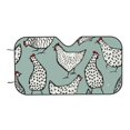 thumbnail image 7 of Balery Hand Drawn Chickens Windshield Sun Shade, Car Front Window Sunshade Cover ,Automotive Interior Portected Blocks Uv Rays For Car Pickup Truck Suv Accessories- Small, 7 of 7