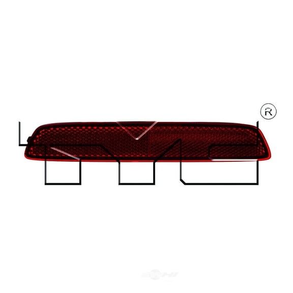 TYC 17-5382-00-9 Left Side Reflector Assembly for 10-15 GMC Terrain GM1184109 Fits 2015 GMC Terrain