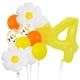 thumbnail image 1 of Set de globos con diseño de margaritas para fiesta de cuarto cumpleaños, 12 unidades, 1 of 1
