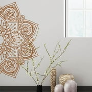 Headboard Master Bedroom Bohemian Decor, Lotus Yoga Meditation Murals Decor for Bedroom, TV Wall