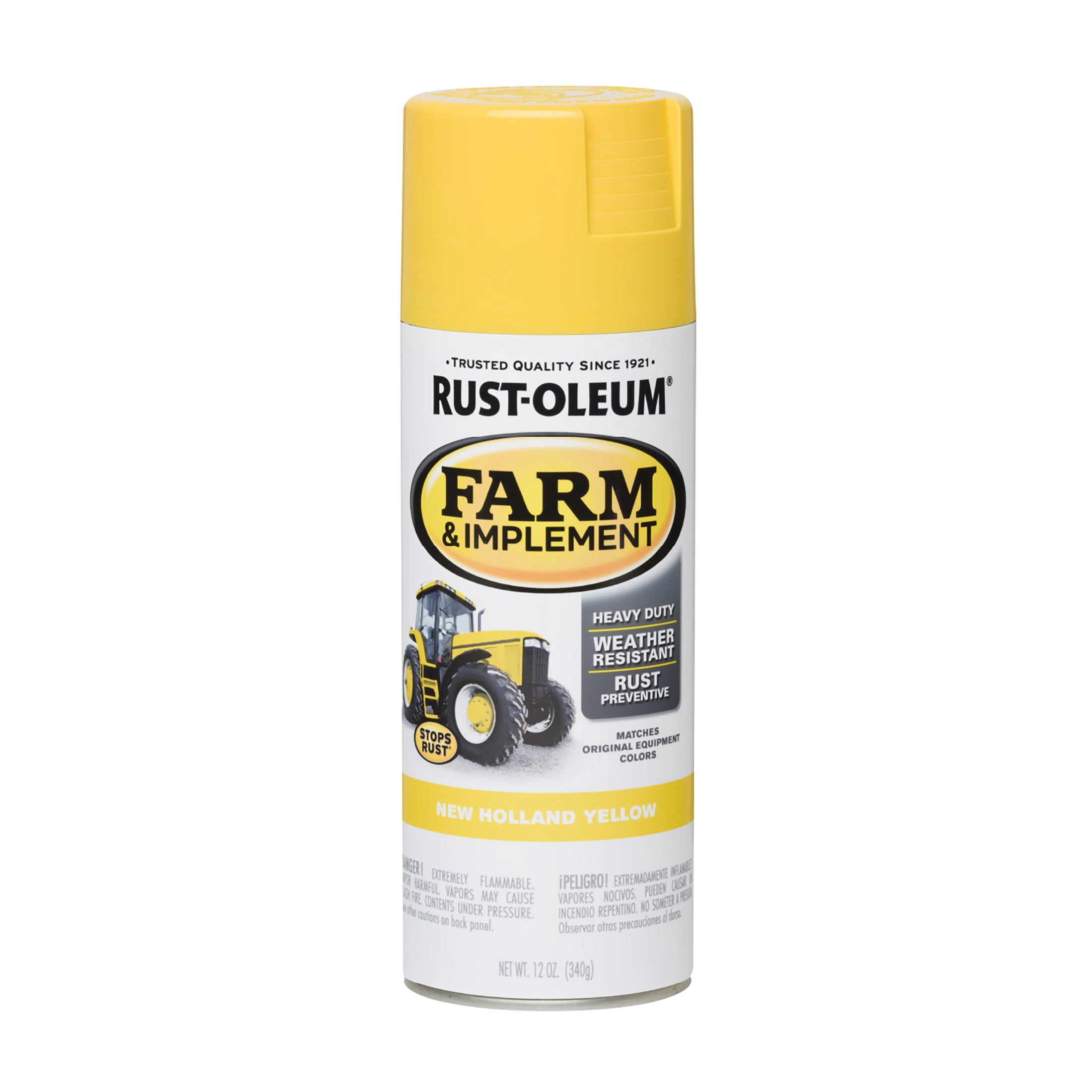 6 Pack, New Holland Yellow , Rust-Oleum Specialty Farm & Implement Gloss Spray Paint-280144, 12 oz