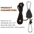 thumbnail image 2 of Uxcell 4 pieces 1/8" (4mm) Ratchet Rope Hanger Metal Gears 6.6ft (2meter) Tie Down Strap, 2 of 5