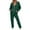 Dark Green, variant on Womens Suits 2 Piece Set Business Women Fashion Solid Casual Drawstring Pant Suits for Women Dressy Wedding Guest with Elastic Waist Misses Business Pants for Formal Workshop Suit Wedding Out Blue 3XL
