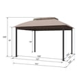 thumbnail image 6 of Cloud Mountain 10 x 12 FT Soft Top Gazebo Outdoor Steel Canopy with Netting, Beige, 6 of 6