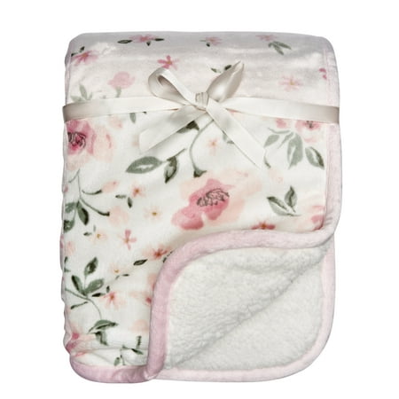 Modern Moments By Gerber Baby & Toddler Girl Super Soft Patchwork Blanket, Light Pink