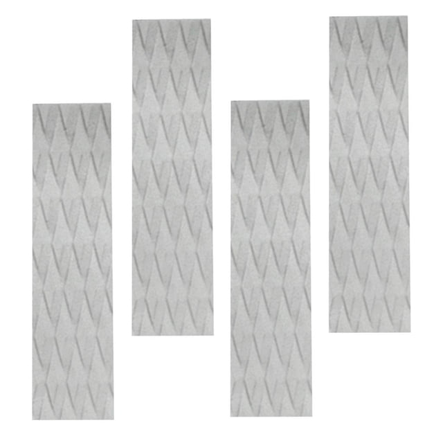 4 Piece Surf Front Traction Pad, EVA Tail Pad Pad for Surfing, Skimboarding, Paddleboarding - Ele , Grey