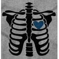 thumbnail image 2 of Skeleton Rib Cage Cute Set His Hers Men's Big & Tall Crewneck Graphic Tee Brisco Brands 2X, 2 of 5