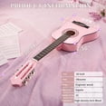 thumbnail image 2 of Ktaxon 30in Beginner Round Acoustic Guitar Starter Kit with Bag, Tuner, Extra Strings, Light Pink, 2 of 16