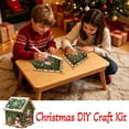 thumbnail image 7 of SHJHENG Multi Style Christmas House DIY Diamond Painting Hanging Ornament Rhinestone Pearl Inlaid Wooden Xmas Tree Pendant Santa Snowman Pattern Holiday Mantel Wall Handmade Decor Gift, 7 of 7
