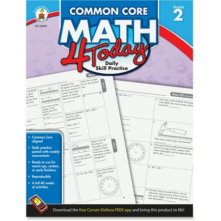 UPC: 0044222231873 | Carson-Dellosa  CDP104591  Grade 2 Common Core Math 4 Today Workbook  1 Each