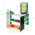 thumbnail image 7 of Best Choice Products Kids Pretend Play Grocery Store Wooden Supermarket Set w/ Chalkboard, Cash Register - Green, 7 of 7