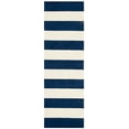 thumbnail image 2 of SAFAVIEH Kids Rugby Striped Wool Runner Rug, Navy/Ivory, 2'6" x 8', 2 of 6