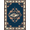 Navy Blue Ivory Orange, Pattern 8, variant on ODIKA Lure Motif With Patriotic Bass And Distressed Frame Vintage Fishing Refined Stain Resistant Low Profile for Dorm Room, Small Living Apartment