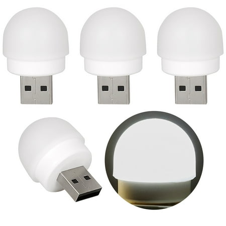 

4pcs/pack USB Plug In Car Bedroom Emergency Night Light Mini Portable Hallway