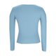 thumbnail image 5 of Neewe Womens Round Neck Long Sleeve Fitted Shirts Slim Fitting Pit Stripe Basic Tees Fall Going Out Tops, 5 of 7