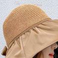 thumbnail image 4 of Guardurnaity Sombrero para el sol femenino con ala grande: ligero y resistente a los rayos UV con ala grande en ambos lados en verano Sombrero para Sombreros Sombrero rosa, 4 of 6