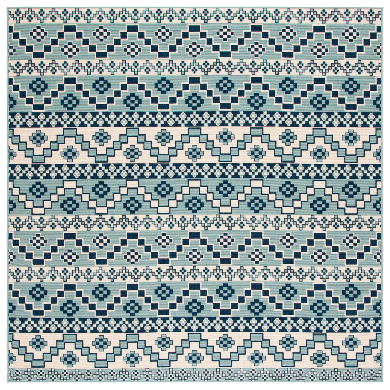 thumbnail image 6 of SAFAVIEH Veranda Luwig Southwestern Indoor/Outdoor Area Rug, 8' x 11', Turquoise/Blue, 6 of 10