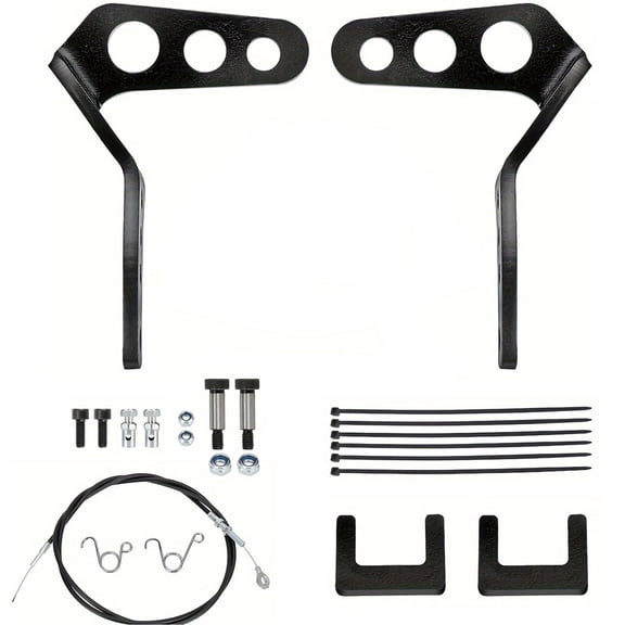 Go Kart Heavy Duty Gas Brake Pedals with Throttle Cable Kit for Manco Go Cart American Sportworks Carter Kandi DIY Vintage Go-Kart Predator 196cc 212cc 6.5hp Parts Black