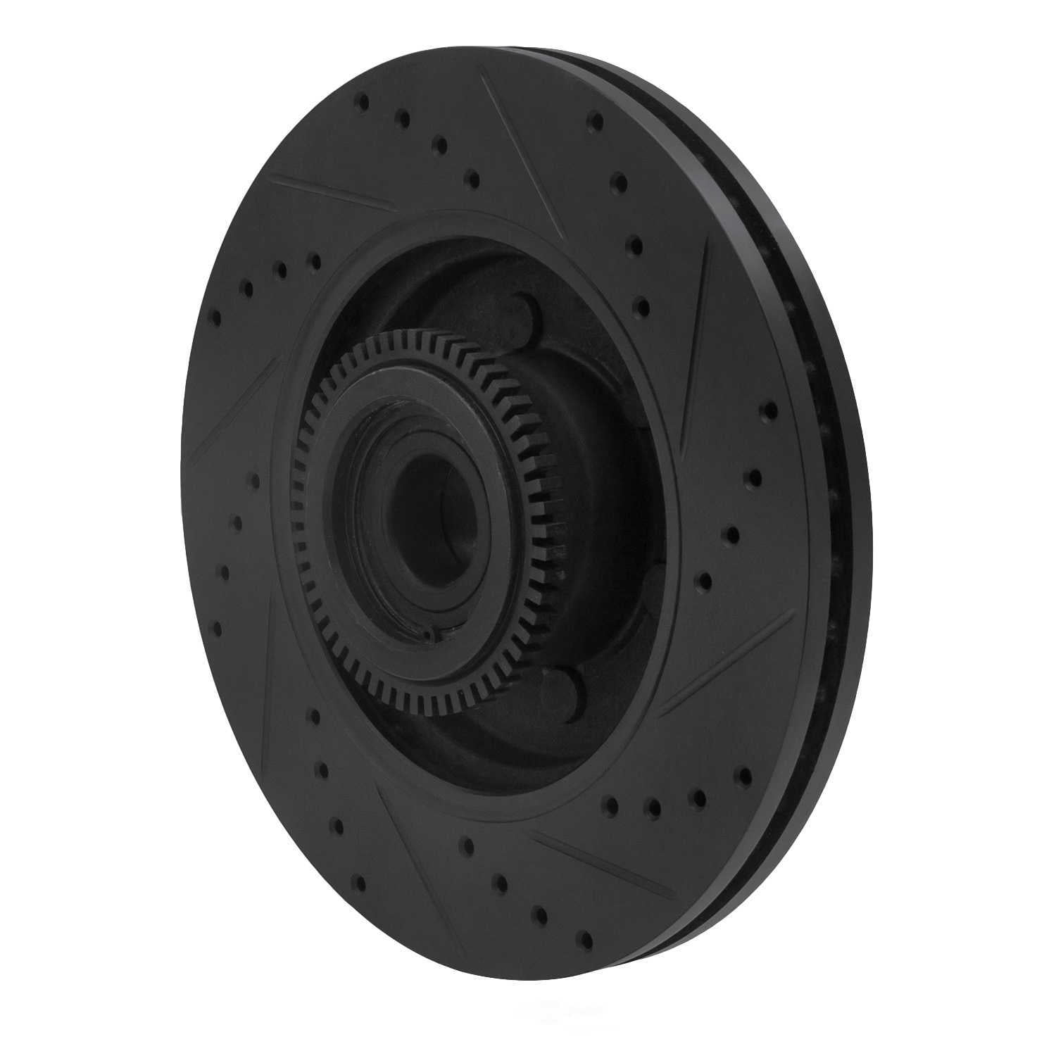 Dynamic Friction Company 633-54184L DFC Brake Rotor - Drilled And Slotted - Black