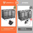 thumbnail image 4 of Yescom Metal Frame 10 Wheels Rolling Mesh Pool Storage Bin Organizer for Pool Toys Balls, XX-Large, Black, 4 of 10