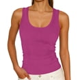 thumbnail image 3 of Horkkom Ribbed Tank Tops for Women Summer Solid Color Sleeveless Tops Casual Slim Crop Going Out Tops L, 3 of 7