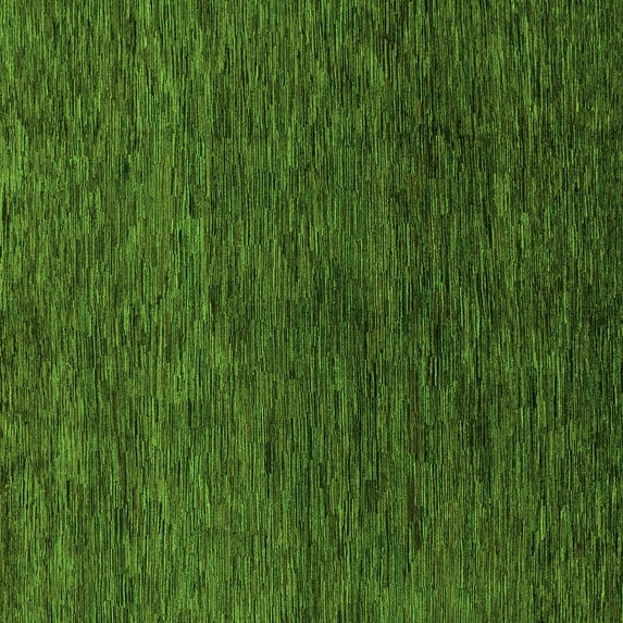 Ahgly Company Indoor Square Abstract Green Modern Area Rugs, 7' Square