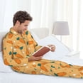 thumbnail image 6 of Fotbe Love Carrot Pattern Long Sleeve Pajama Set for Men,Sleepwear Set,2-piece Loungewear Set,Soft PJs Comfy Nightwear with Pockets-X-Large, 6 of 7