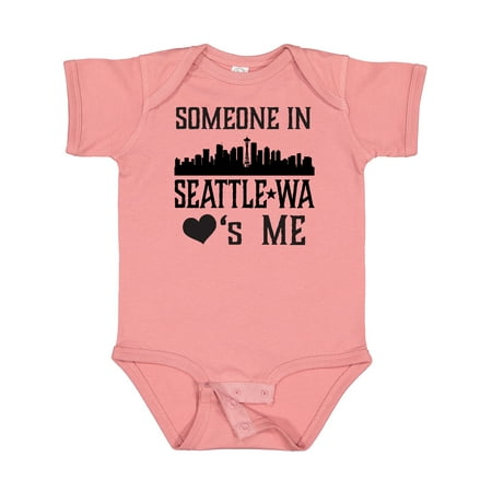 

Inktastic Seattle Washington Someone Loves Me Skyline Gift Baby Boy or Baby Girl Bodysuit