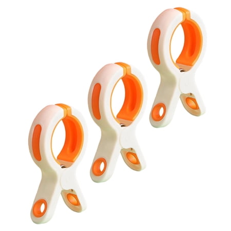 3Pcs Beach Towel Clips, Keep Your Towel from Blowing Away, Beach Accessories Clothes Pins, for Beach Chair Pool Chair Lounge Chairs White