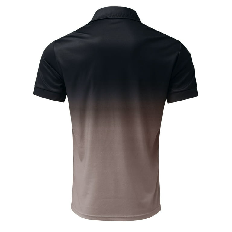 adviicd Grey Cooling Shirts for Men Fashion Mens Stripes Comfortable Fit  Polo Shirt Casual Golf T Shirt 