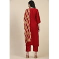 thumbnail image 5 of Trendmalls Women's Wear PV Chanderi Fabric Embroidery Stright Kurta with Salwar Suit Set, 5 of 10